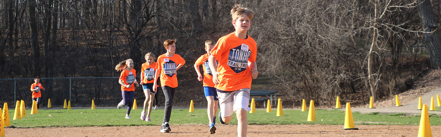 students running