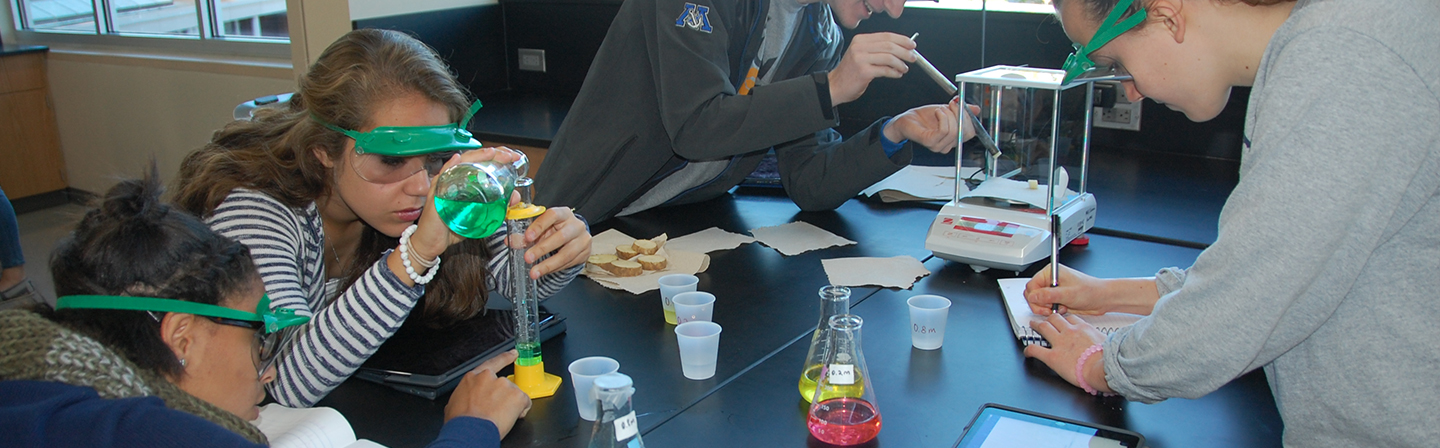 students in biology class