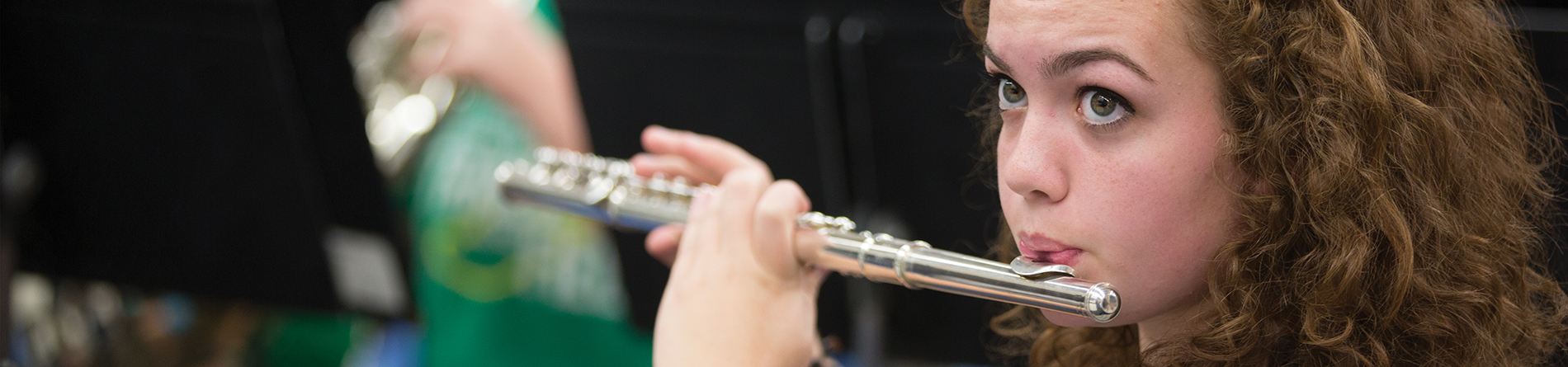 Girl playing the flute