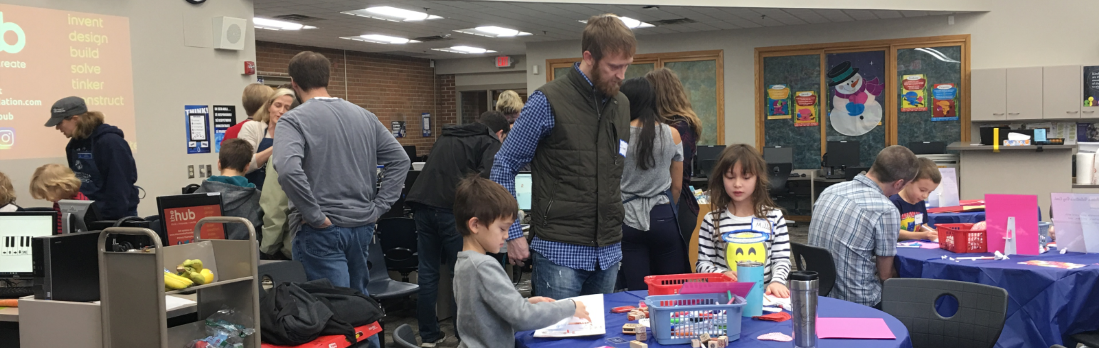 Students and teachers working