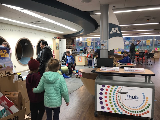 Students in The Hub